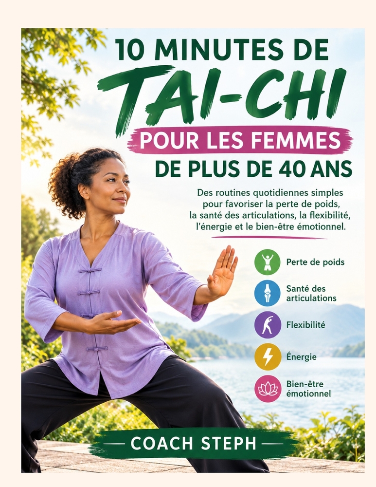 10 Minutes de Tai-CHI Pour Les Femmes de Plus de 40 ANS: Des routines quotidiennes simples pour favoriser la perte de poids, la santé des articulation cover