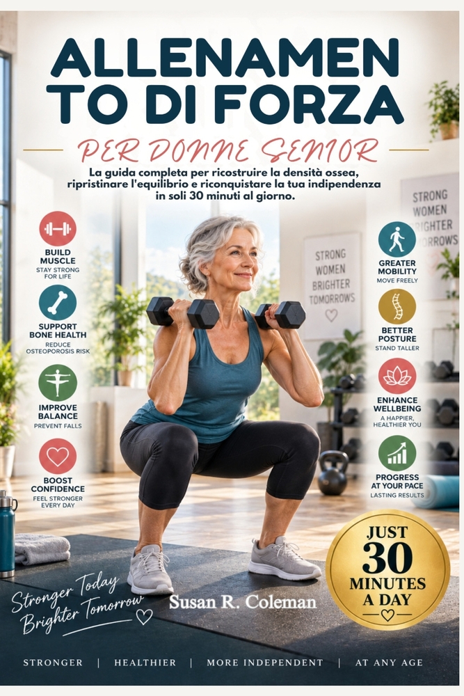 Allenamento Di Forza Per Donne Senior: La guida completa per ricostruire la densità ossea, ripristinare l'equilibrio e riconquistare la tua indipenden cover