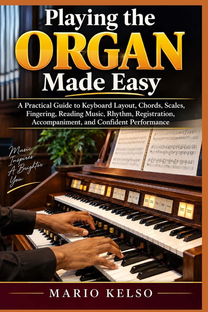 Playing the Organ Made Easy: A Practical Guide to Keyboard Layout, Chords, Scales, Fingering, Reading Music, Rhythm, Registration, Accompaniment, and cover