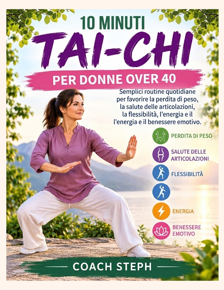 10 Minuti-Tai-CHI Per Donne Over 40: Semplici routine quotidiane per favorire la perdita di peso, la salute delle articolazioni, la flessibilità, l'en cover