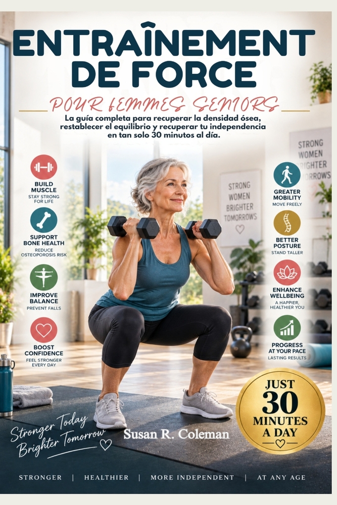 Entraînement de Force Pour Femmes Seniors: Le guide complet pour reconstruire la densité osseuse, rétablir l'équilibre et retrouver son autonomie en s cover