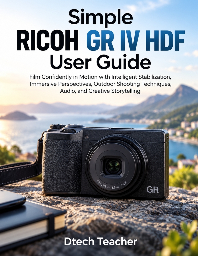 Simple RICOH GR IV HDF User Guide: Create Distinctive Images Anywhere with Fast Response, Zone Focus, HDF Effects, Creative Exposure, and Street Photo cover