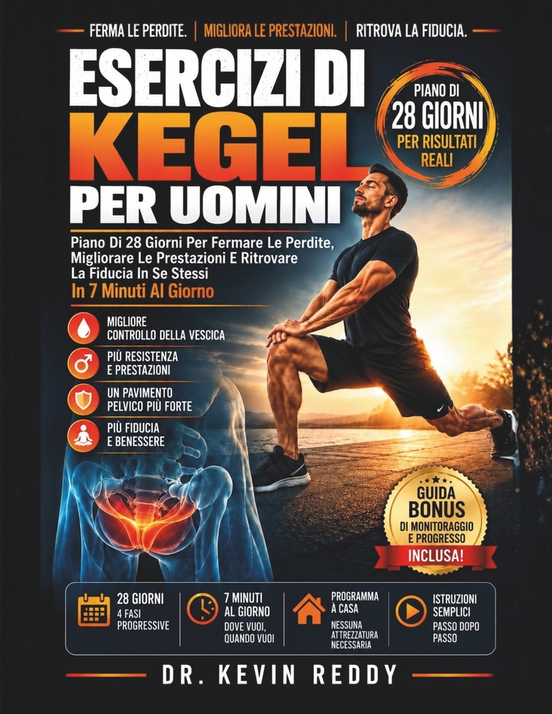 Esercizi Di Kegel Per Uomini: Piano Di 28 Giorni Per Fermare Le Perdite, Migliorare Le Prestazioni E Ritrovare La Fiducia In Se Stessi In 7 Minuti Al cover