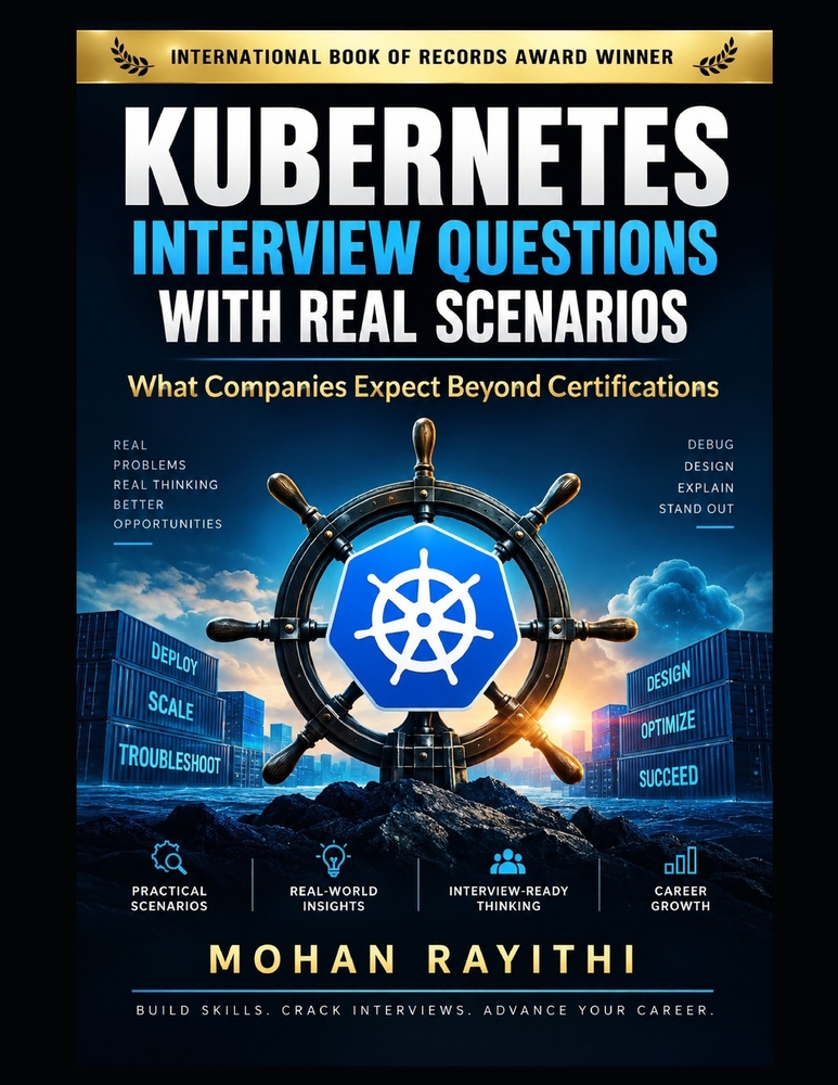 Kubernetes Interview Questions with Real Scenarios: What Companies Expect Beyond Certifications cover