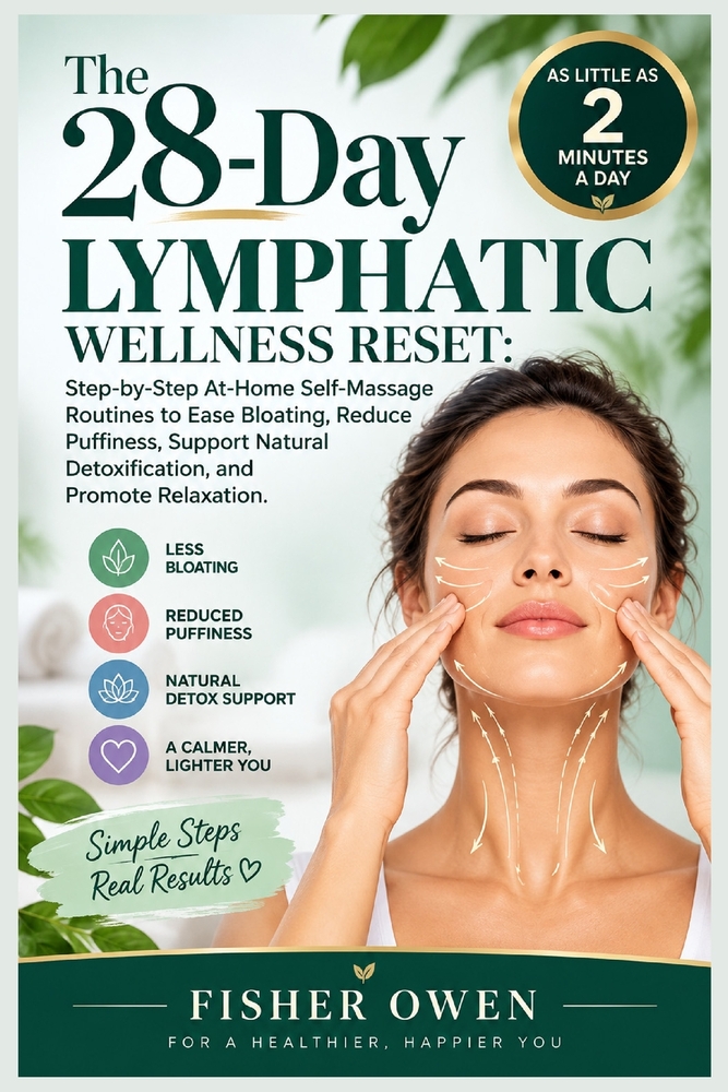 The 28-Day Lymphatic Wellness Reset: Step-by-Step At-Home Self-Massage Routines to Ease Bloating, Reduce Puffiness, Support Natural Detoxification, an cover