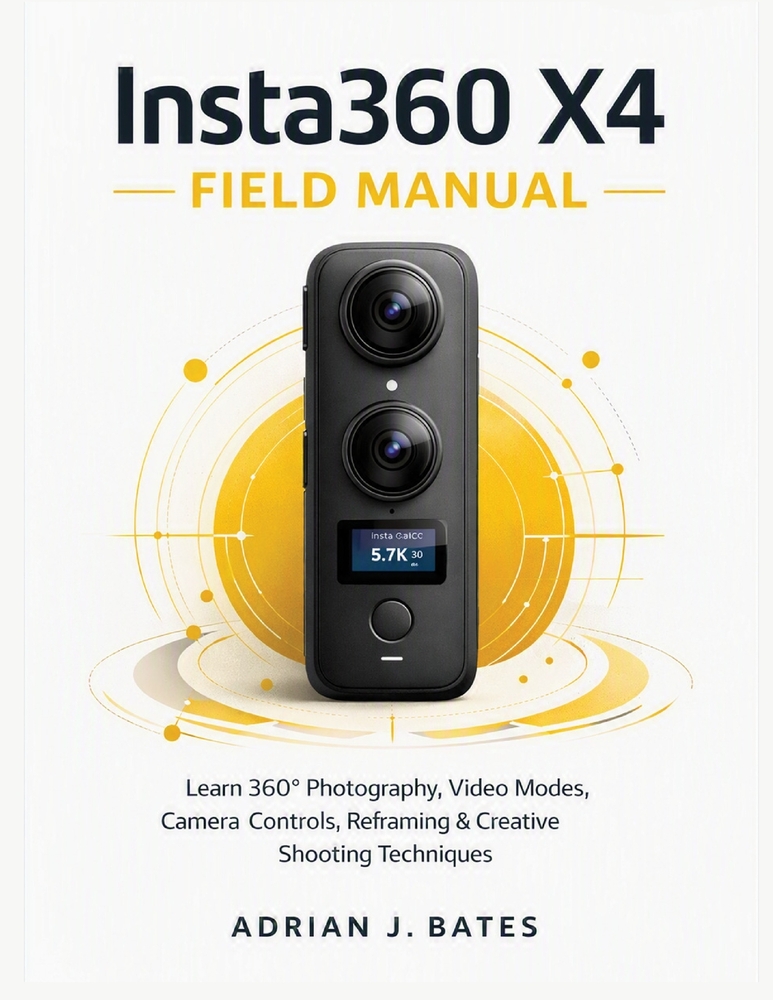 Insta360 X4 Field Manual: Learn 360° Photography, Video Modes, Camera Controls, Reframing & Creative Shooting Techniques cover