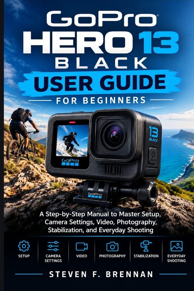 Gopro Hero 13 Black User Guide for Beginners: A Step-by-Step Manual to Master Setup, Camera Settings, Video, Photography, Stabilization, and Everyday cover