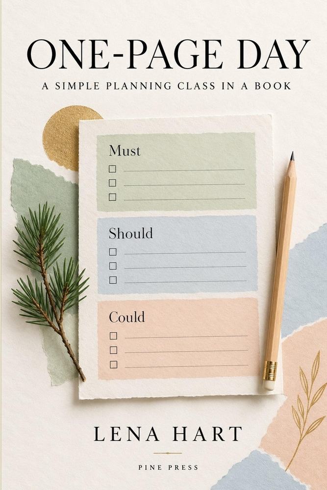 One-Page Day: A Simple Planning Class in a Book cover