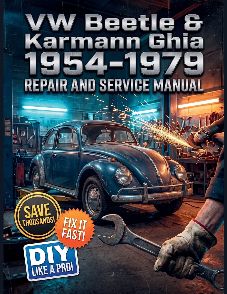VW Beetle & Karmann Ghia 1954-1979 REPAIR AND SERVICE MANUAL: The Complete Illustrated Step-by-Step Guide to Dealership-Level Diagnostics, Routine Mai cover