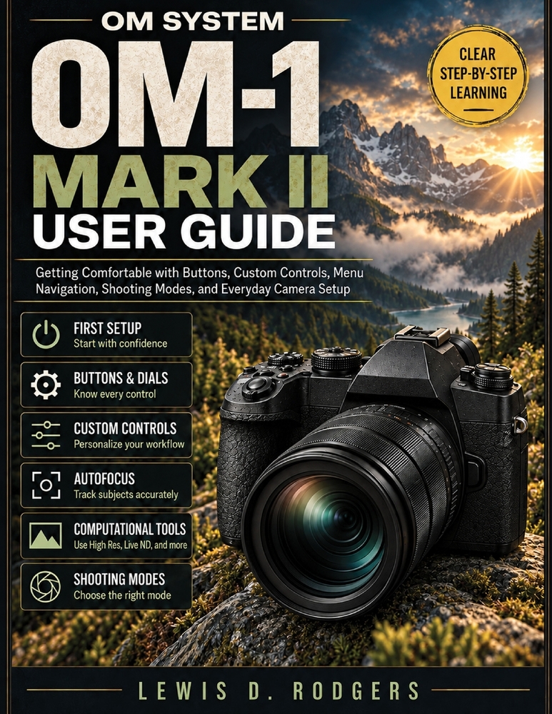 OM System OM-1 Mark II User Guide: Getting Comfortable with Buttons, Custom Controls, Menu Navigation, Shooting Modes, and Everyday Camera Setup cover