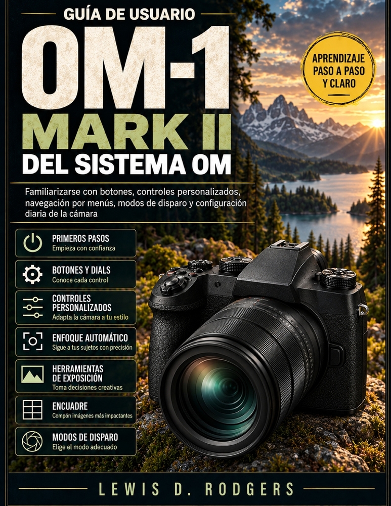 Guía de usuario OM-1 Mark II del Sistema OM: Familiarizarse con botones, controles personalizados, navegación por menús, modos de disparo y configurac cover