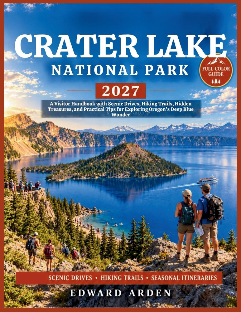 Crater Lake National Park 2027: A Visitor Handbook with Scenic Drives, Hiking Trails, Hidden Treasures, and Practical Tips for Exploring Oregon's Deep cover