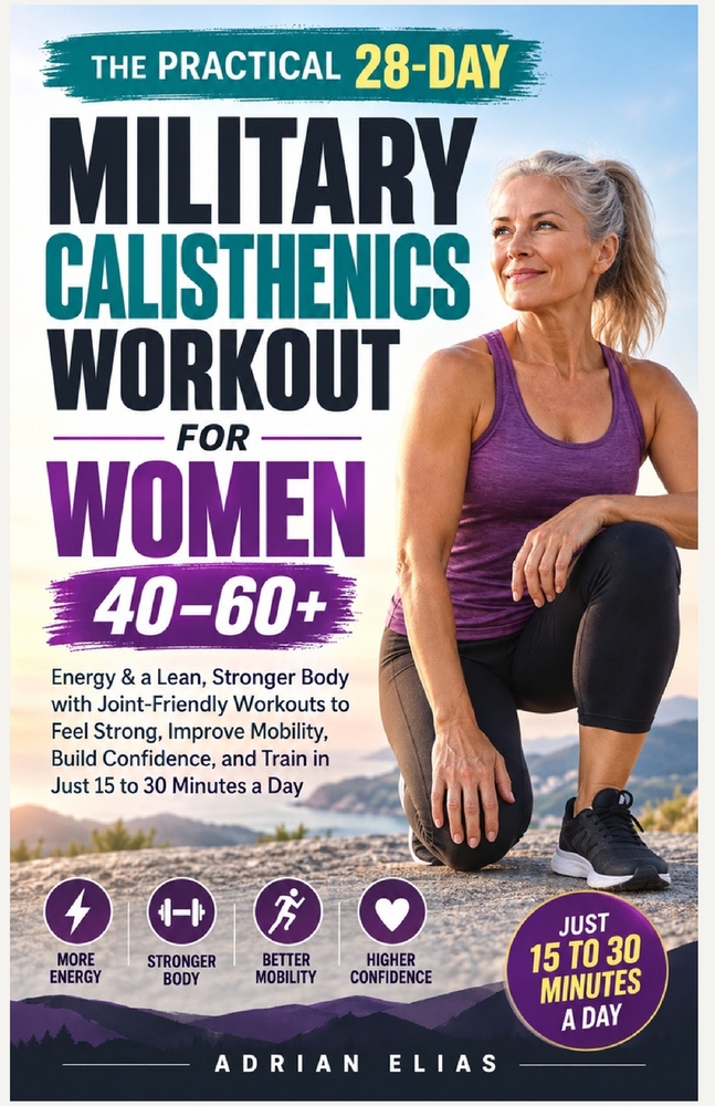 The Practical 28-Day Military Calisthenics Workout for Women 40-60+: Energy & a Lean, Stronger Body with Joint-Friendly Workouts to Feel Strong, Impro cover