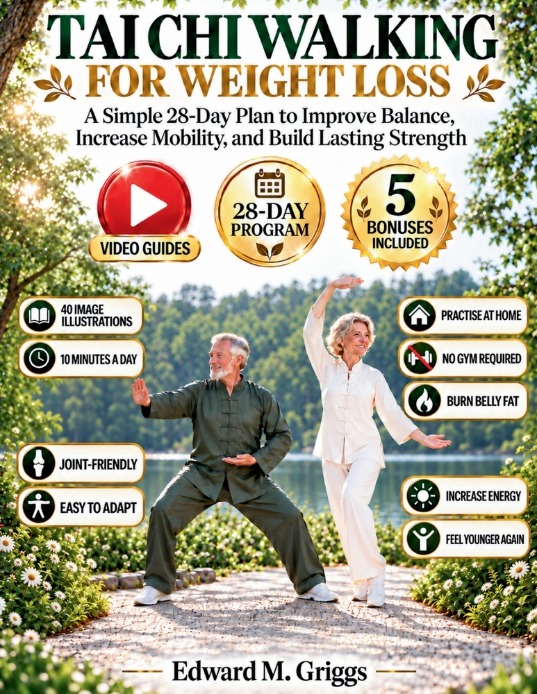 Tai CHI Walking for Weight Loss: A Simple 28-Day Plan to Improve Balance, Increase Mobility, and Build Lasting Strength cover