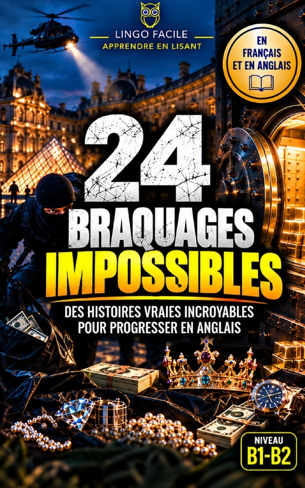 24 Braquages impossibles: Des histoires vraies incroyables pour progresser en Anglais cover