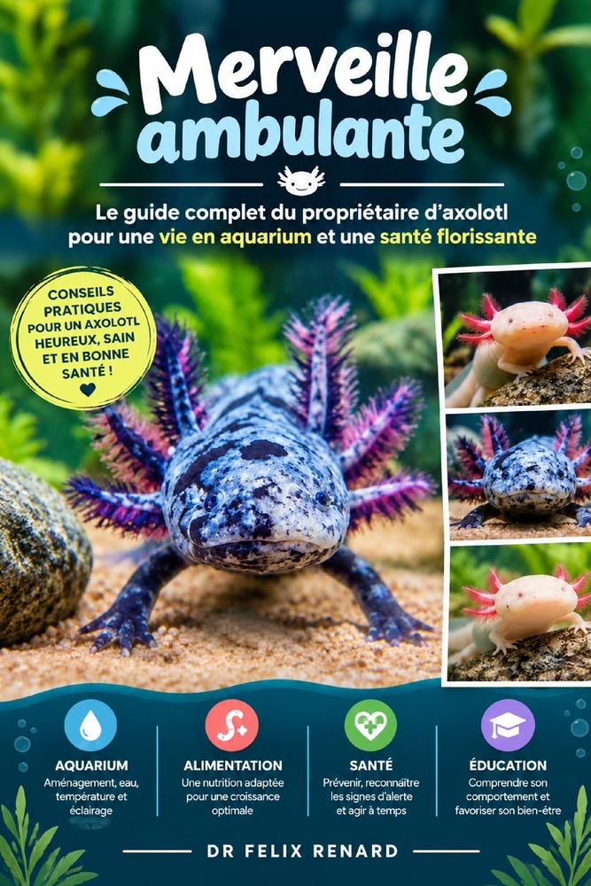 Merveille ambulante: Le guide complet du propriétaire d'axolotl pour une vie en aquarium et une santé florissante cover