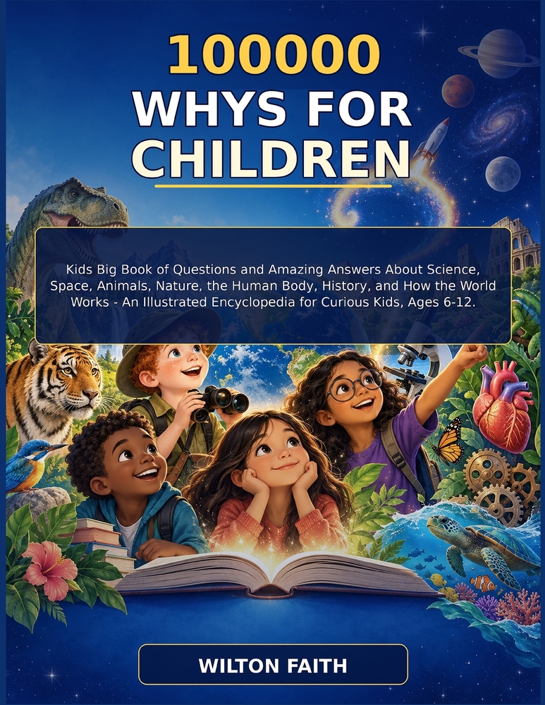 100000 Whys for Children: Toddlers Big Book of Questions and Amazing Answers About Science, Space, Animals, Nature, the Human Body, History, and How t cover