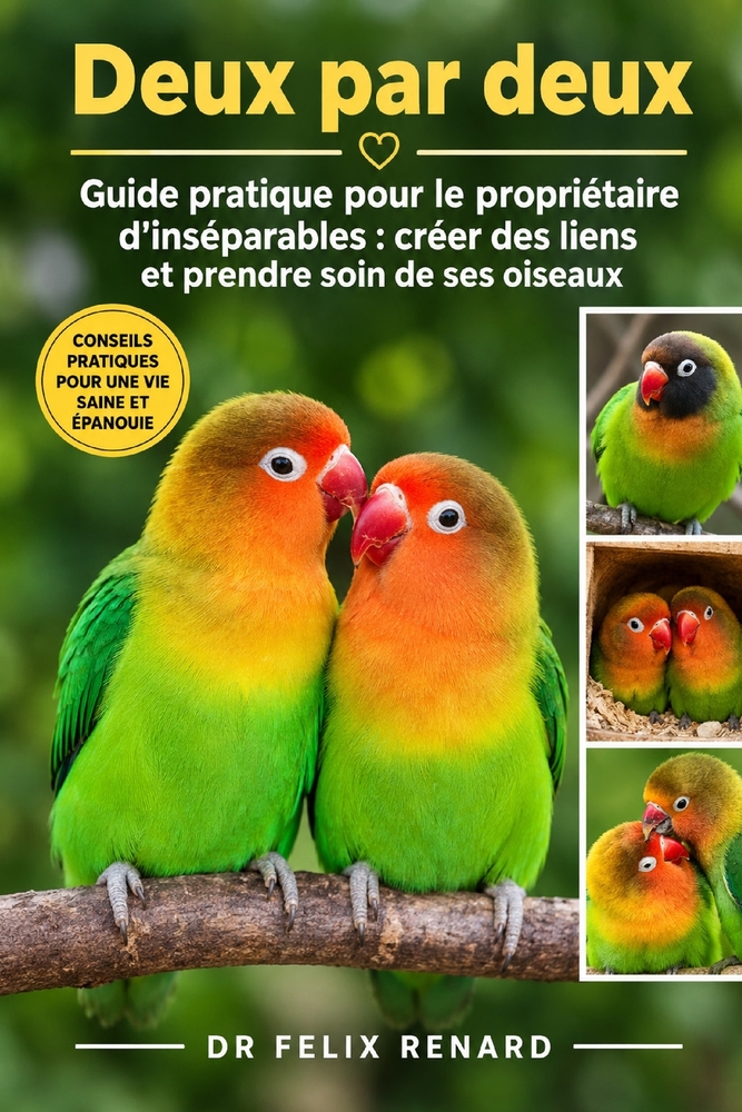 Deux par deux: Guide pratique pour le propriétaire d'inséparables: créer des liens et prendre soin de ses oiseaux cover