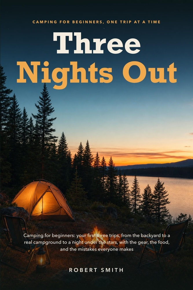Three Nights Out: Camping for beginners: your first three trips, from the backyard to a real campground to a night under the stars, with the gear, the cover