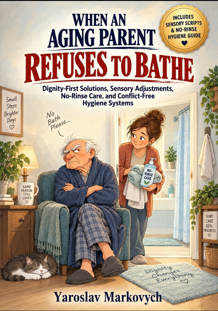 When an Aging Parent Refuses to Bathe: Dignity-First Solutions, Sensory Adjustments, No-Rinse Care, and Conflict-Free Hygiene Systems cover