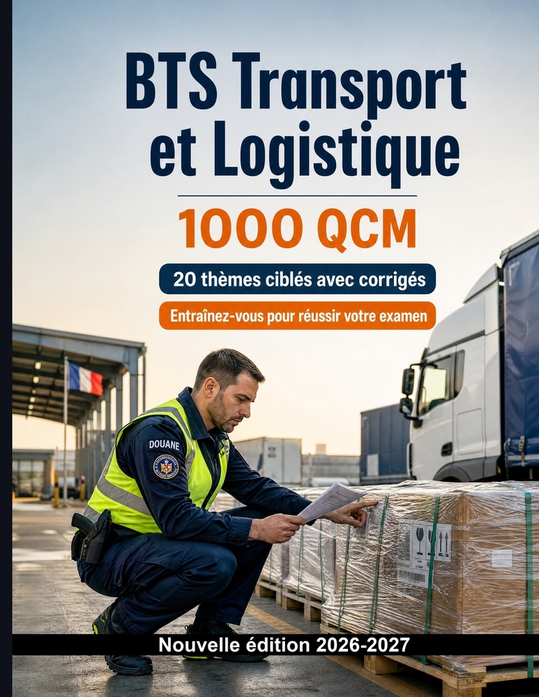BTS Transport et Logistique: 1000 QCM avec corrigés: Révisez la réglementation, les contrats, les documents, les temps de conduite et le tachygraphe n cover