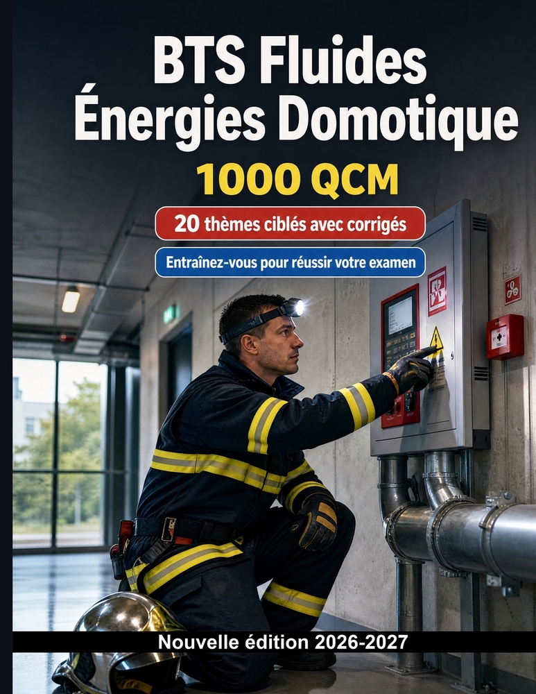 BTS Fluides Énergies Domotique: 1000 QCM avec corrigés: Préparation ciblée: lecture des plans, bilans thermiques, réseaux hydrauliques, ventilation et cover