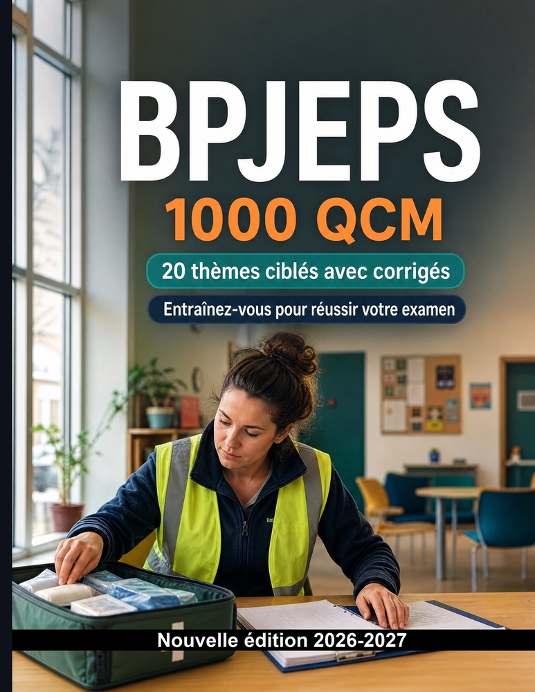 Bpjeps: 1000 QCM avec corrigés: Préparation et révision: droit du sport, sécurité des pratiquants, premiers secours, protection des mineurs et posture cover