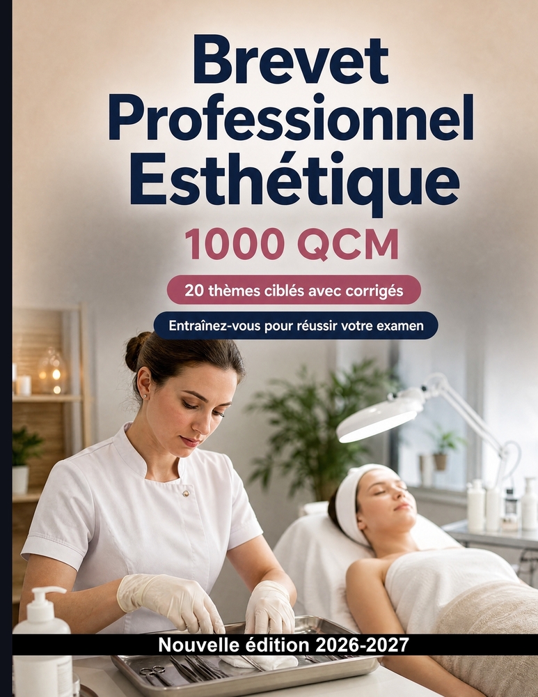 Brevet Professionnel Esthétique: 1000 QCM avec corrigés: Révision ciblée: diagnostic cutané, hygiène en institut, soins du visage, épilation et manucu cover