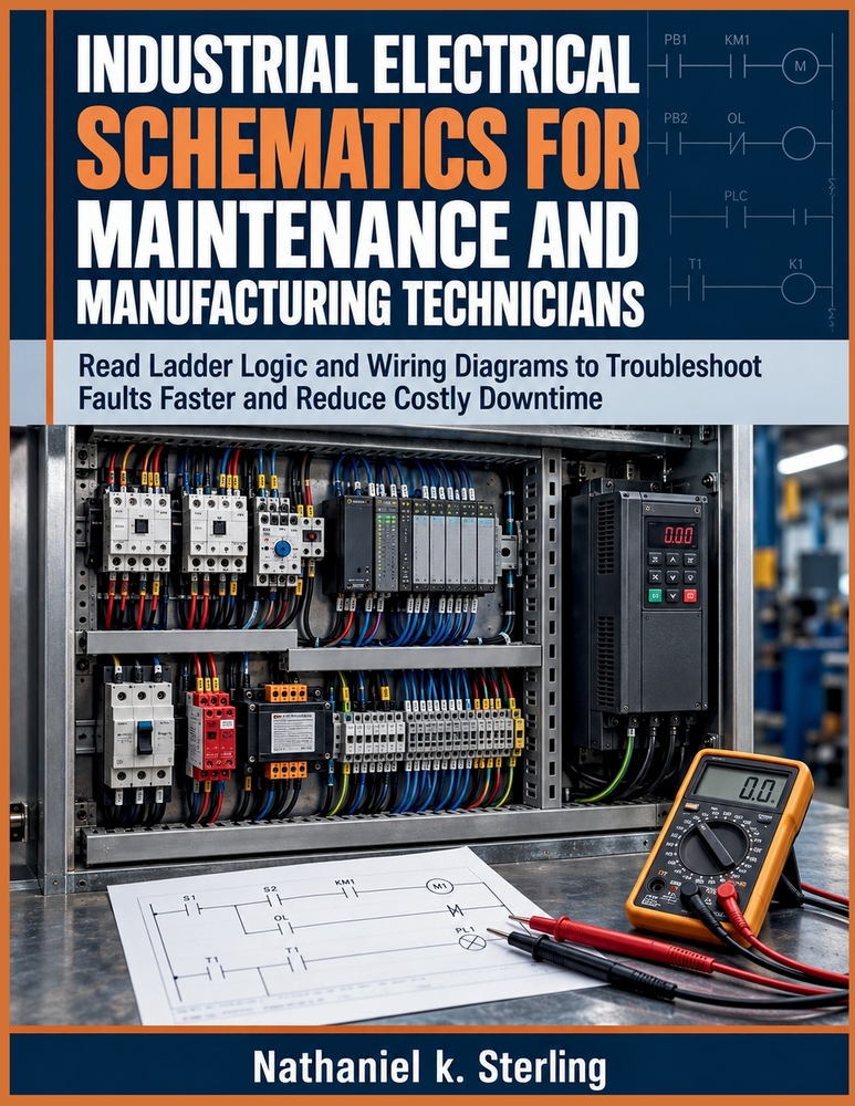 Industrial Electrical Schematics for Maintenance and Manufacturing Technicians: Read Ladder Logic and Wiring Diagrams to Troubleshoot Faults Faster an cover