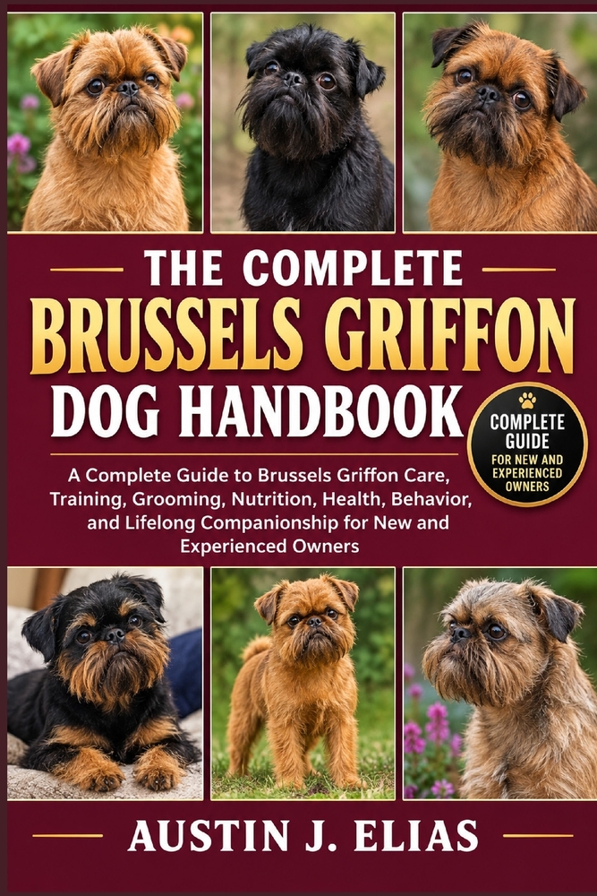 The Complete Brussel Griffon Dog Handbook: A Complete Guide to Brussels Griffon Care, Training, Grooming, Nutrition, Health, Behavior, and Lifelong Co cover