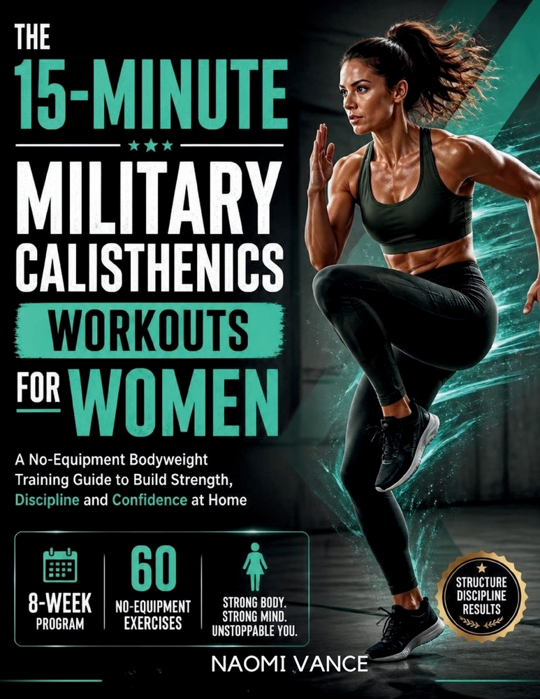 The 15-Minute Military Calisthenics Workouts for Women: A No-Equipment Bodyweight Training Guide to Build Strength, Discipline and Confidence at Home cover