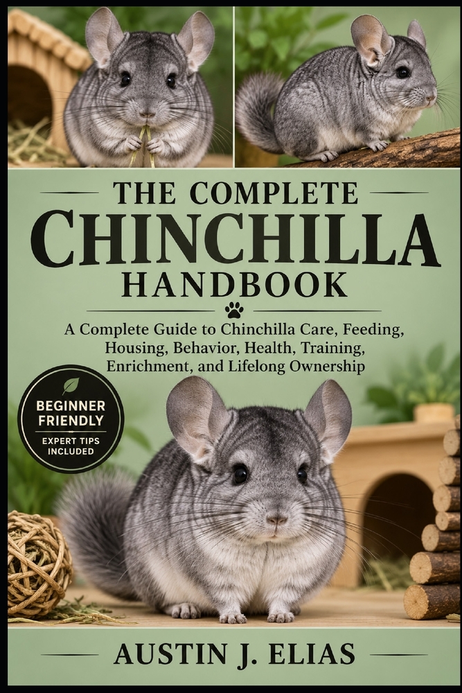 The Complete Chinchilla Handbook: A Complete Guide to Chinchilla Care, Feeding, Housing, Behavior, Health, Training, Enrichment, and Lifelong Ownershi cover