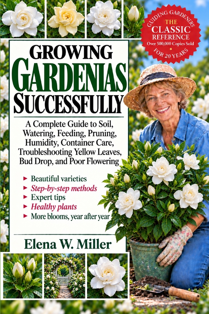 Growing Gardenias Successfully: A Complete Guide to Soil, Watering, Feeding, Pruning, Humidity, Container Care, Troubleshooting Yellow Leaves, Bud Dro cover