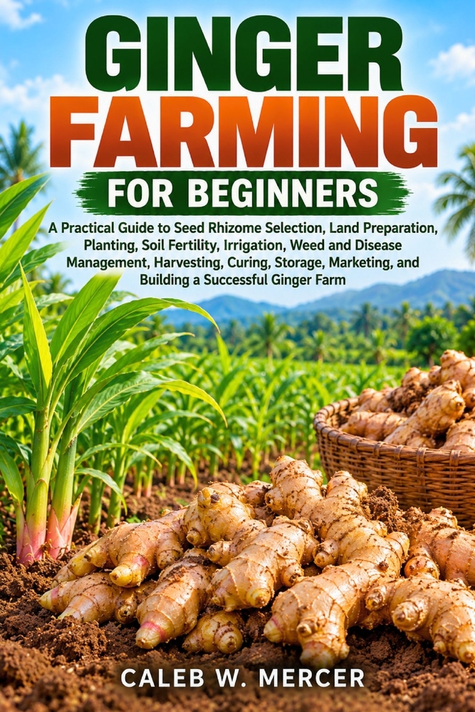 Ginger Farming for Beginners: A Practical Guide to Seed Rhizome Selection, Land Preparation, Planting, Soil Fertility, Irrigation, Weed and Disease Ma cover