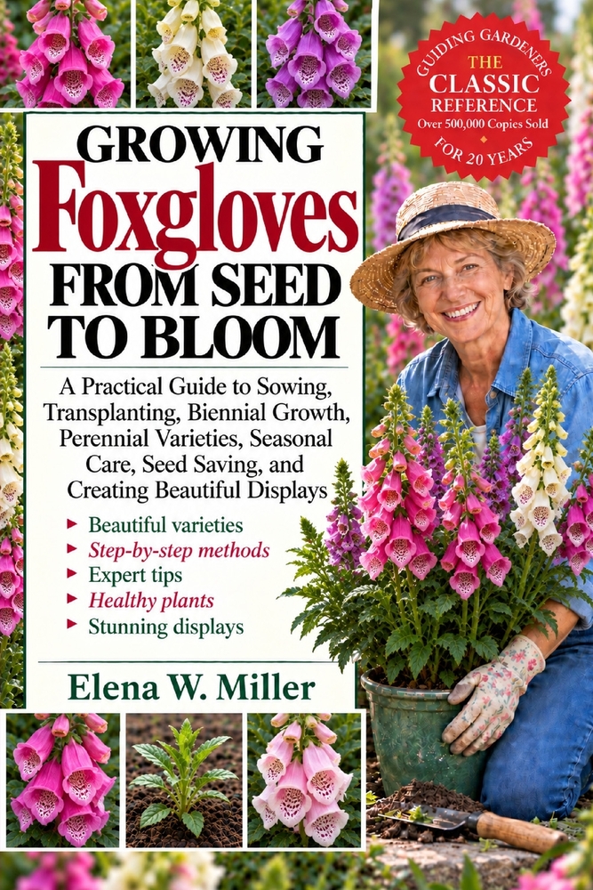 Growing Foxgloves from Seed to Bloom: A Practical Guide to Sowing, Transplanting, Biennial Growth, Perennial Varieties, Seasonal Care, Seed Saving, an cover