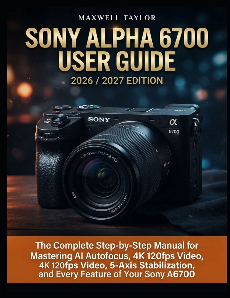 Sony Alpha 6700 User Guide 2026/2027 Edition: The Complete Step-By-Step Manual for Mastering AI Autofocus, 4k 120fps Video, 5-Axis Stabilization, and cover