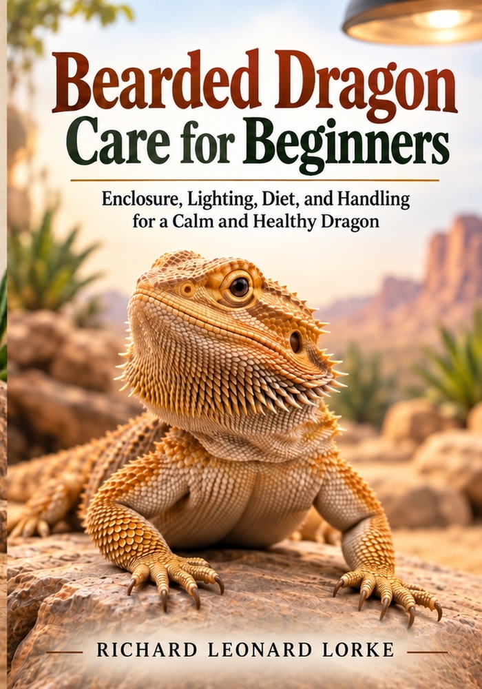 Bearded Dragon Care for Beginners: Enclosure, Lighting, Diet, and Handling for a Calm and Healthy Dragon cover