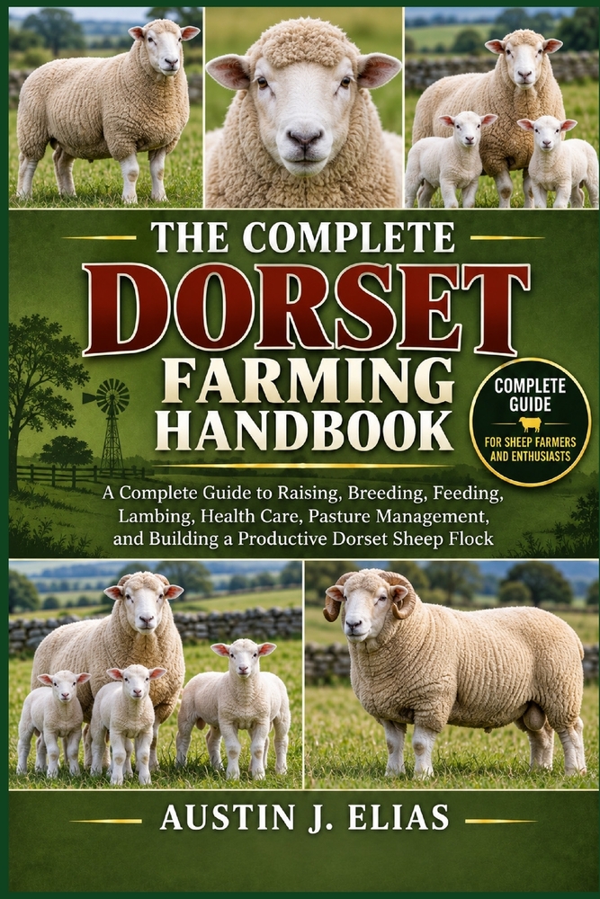 The Complete Dorset Farming Handbook: A Complete Guide to Raising, Breeding, Feeding, Lambing, Health Care, Pasture Management, and Building a Product cover