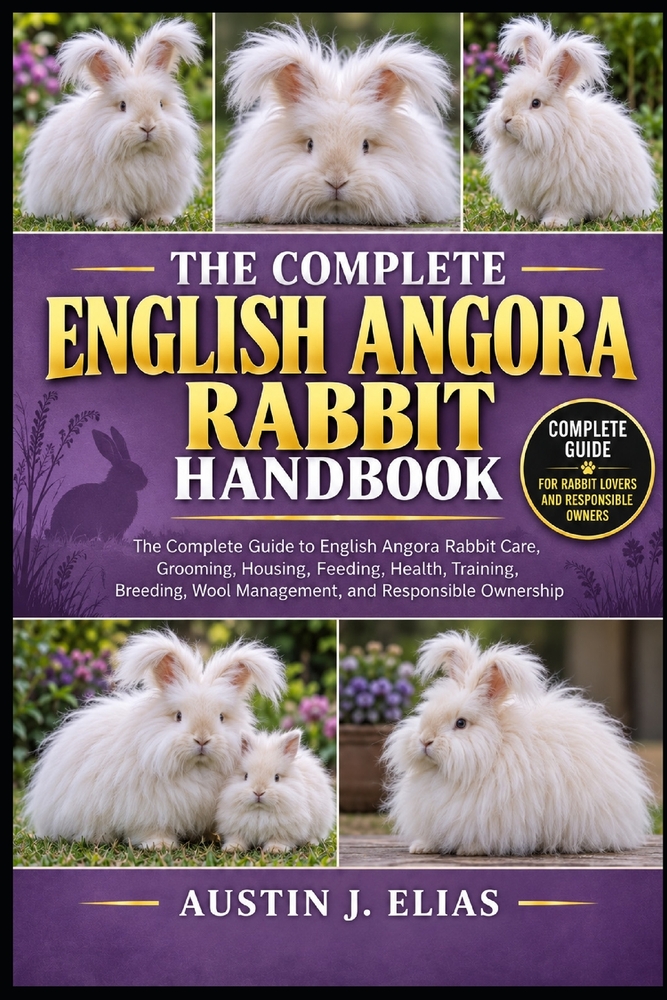 The Complete English Angora Rabbit: The Complete Guide to English Angora Rabbit Care, Grooming, Housing, Feeding, Health, Training, Breeding, Wool Man cover