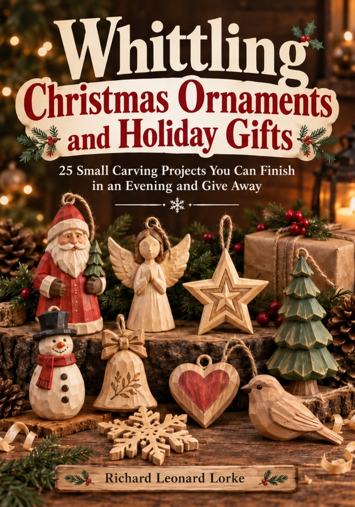 Whittling Christmas Ornaments and Holiday Gifts: 25 Small Carving Projects You Can Finish in an Evening and Give Away cover