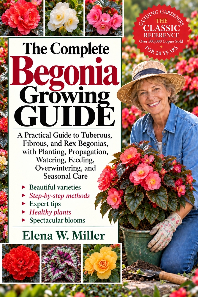 The Complete Begonia Growing Guide: A Practical Guide to Tuberous, Fibrous, and Rex Begonias, with Planting, Propagation, Watering, Feeding, Overwinte cover