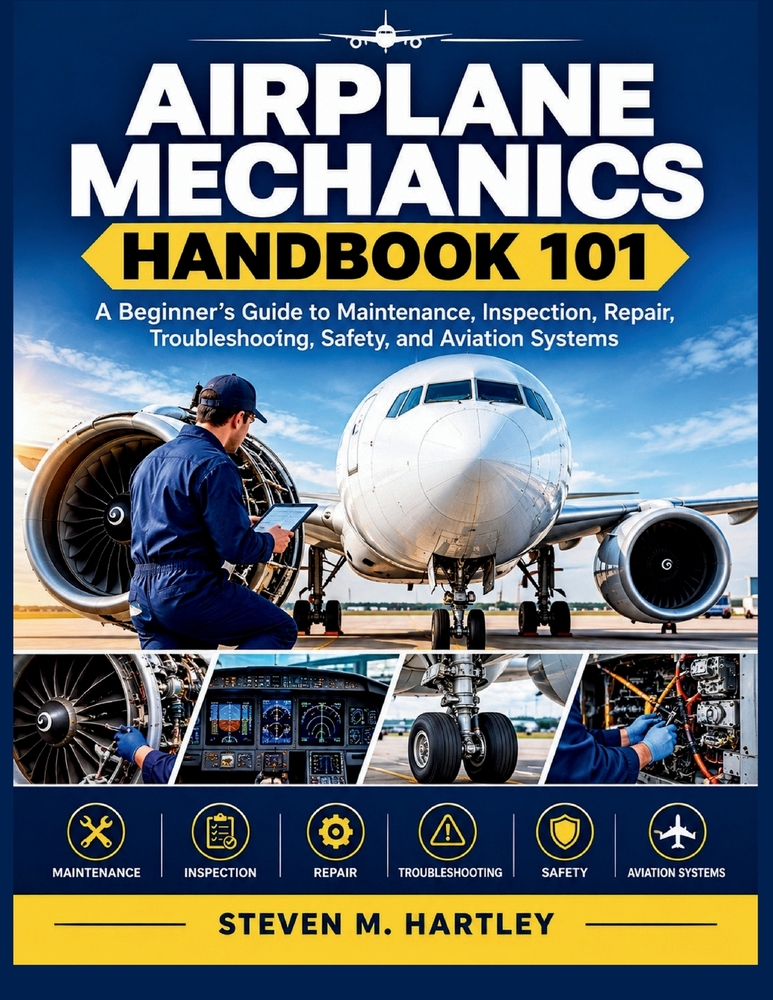 Airplane Mechanics Handbook 101: A Beginner's Guide to Maintenance, Inspection, Repair, Troubleshooting, Safety, and Aviation Systems cover