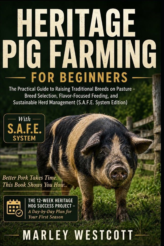 Heritage Pig Farming for Beginners: The Practical Guide to Raising Traditional Breeds on Pasture - Breed Selection, Flavor-Focused Feeding, and Sustai cover