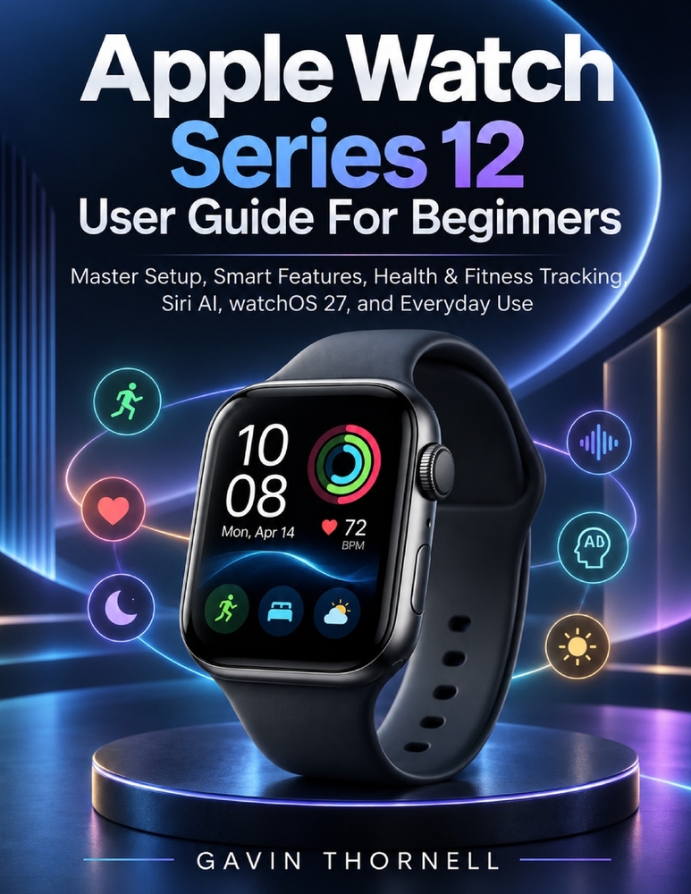 Apple Watch Series 12 User Guide For Beginners: Master Setup, Smart Features, Health & Fitness Tracking, Siri AI, watchOS 27, and Everyday Use cover