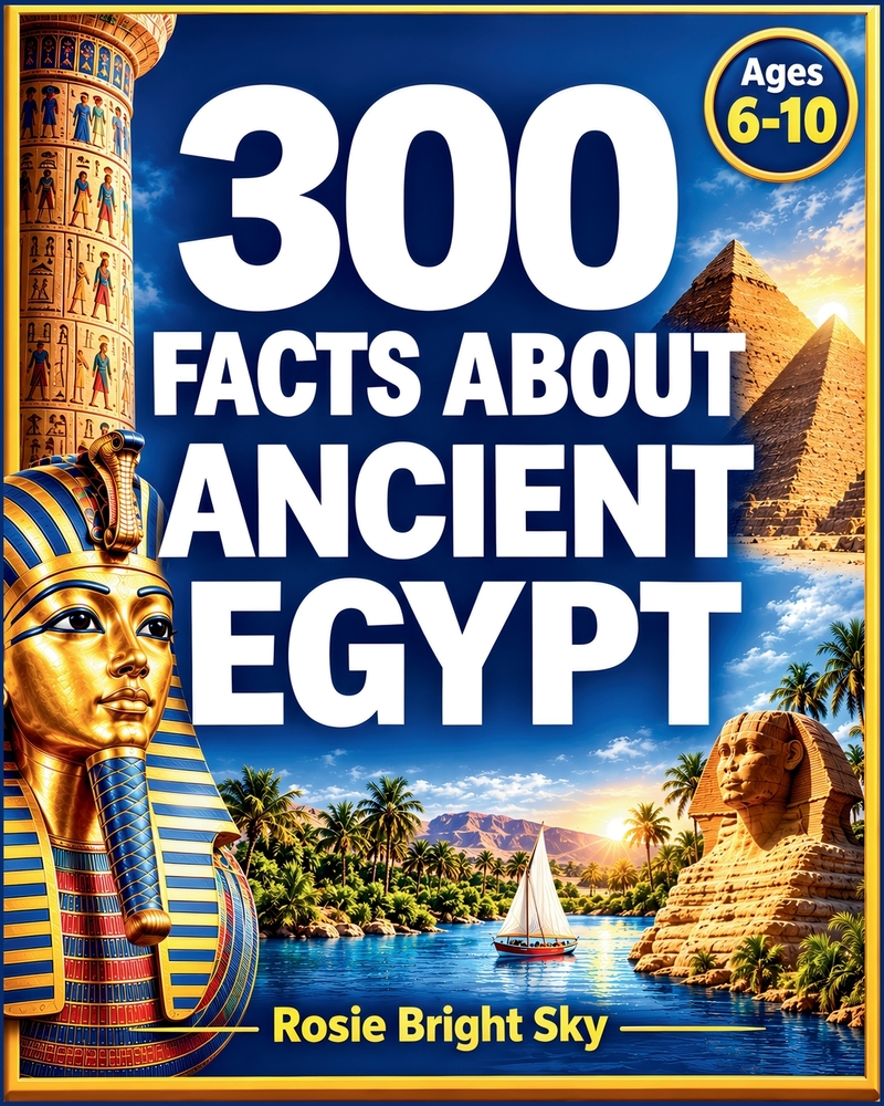 300 Facts About Ancient Egypt for Kids Ages 6-10: Explore Pharaohs, Pyramids, Mummies, Gods & Ancient Life cover