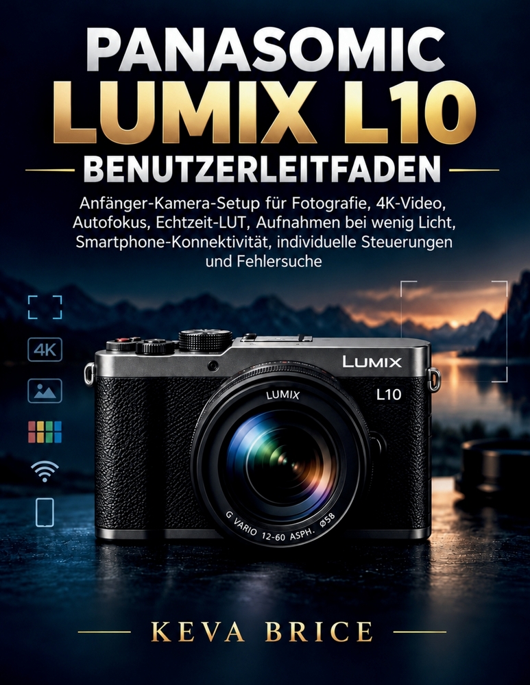 Panasomic Lumix L10 Benutzerleitfaden: Anfänger-Kamera-Setup für Fotografie, 4K-Video, Autofokus, Echtzeit-LUT, Aufnahmen bei wenig Licht, Smartphone- cover