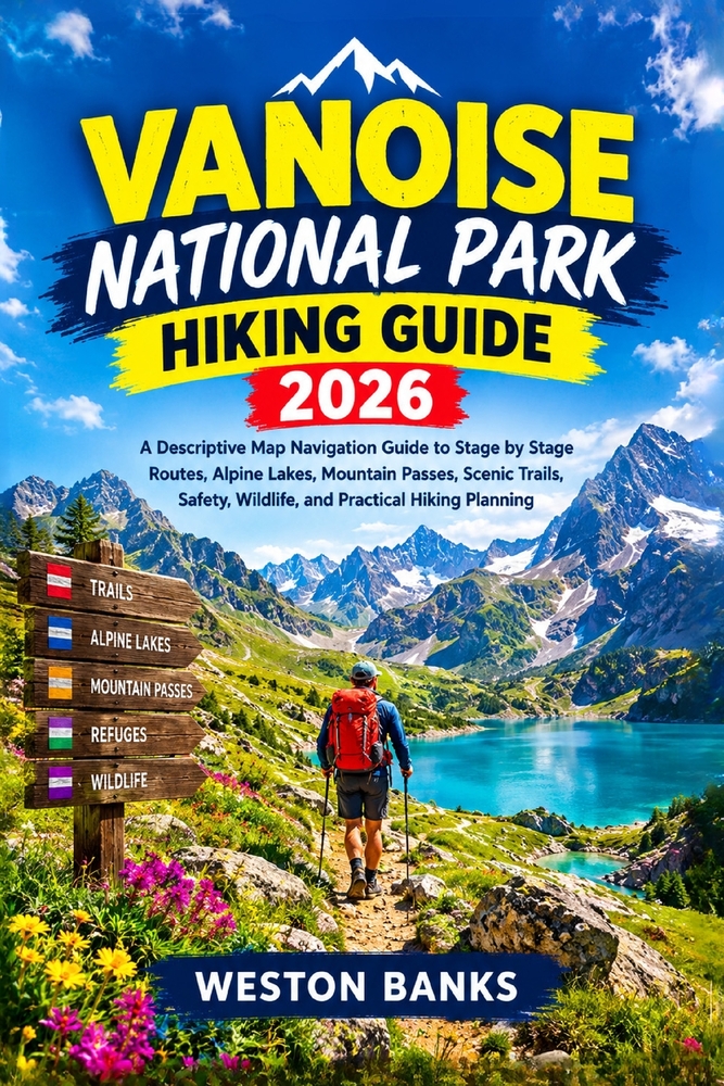 Vanoise National Park HIKING GUIDE 2026: A Descriptive Map Navigation Guide to Stage by Stage Routes, Alpine Lakes, Mountain Passes, Scenic Trails, Sa cover