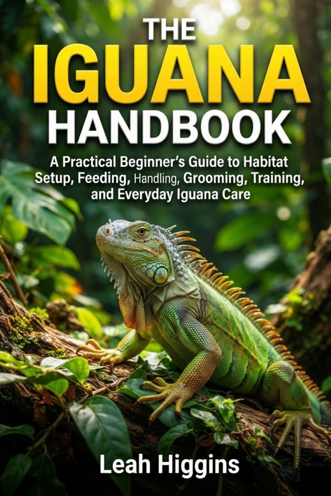 The Iguana Handbook: A Practical Beginner's Guide to Habitat Setup, Feeding, Handling, Grooming, Training, and Everyday Iguana Care cover