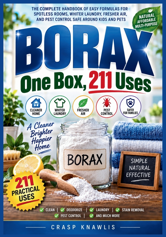 BORAX One Box, 211 Uses: The Complete Handbook of Easy Formulas for Spotless Rooms, Whiter Laundry, Fresher Air, and Pest Control Safe Around Kids and cover