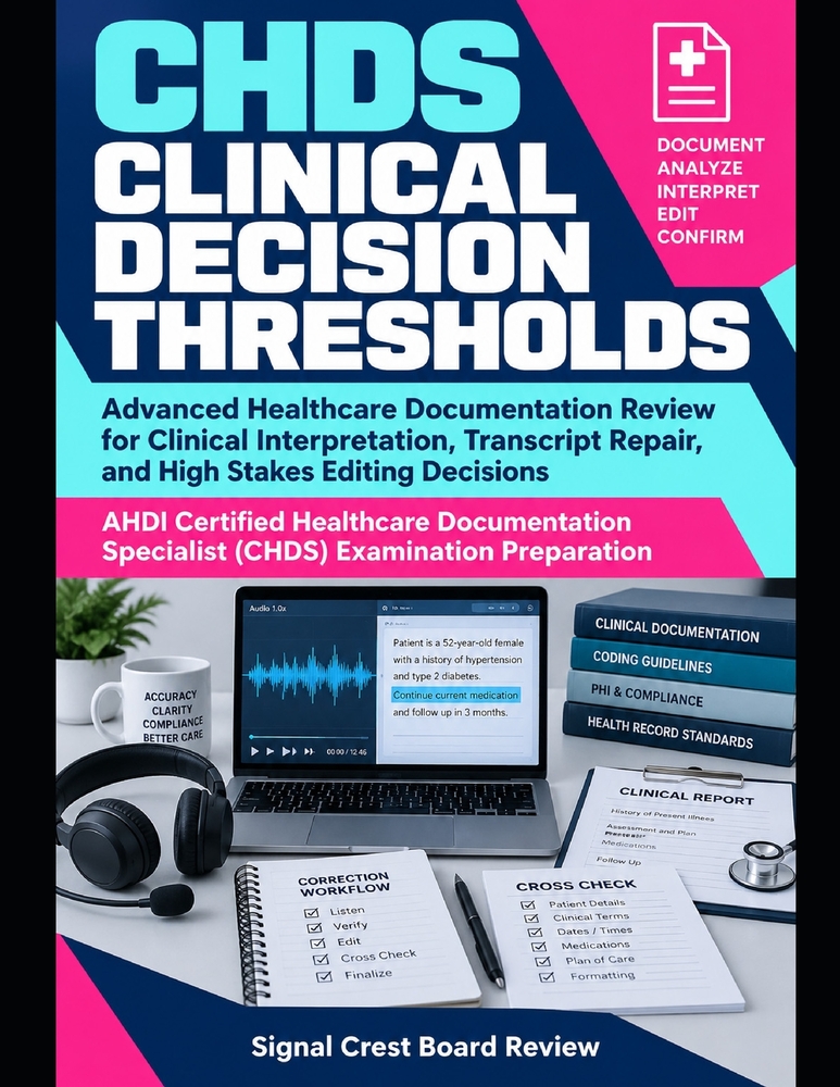 Chds Clinical Decision Thresholds: Advanced Healthcare Documentation Review for Clinical Interpretation, Transcript Repair, and High-Stakes Editing De cover